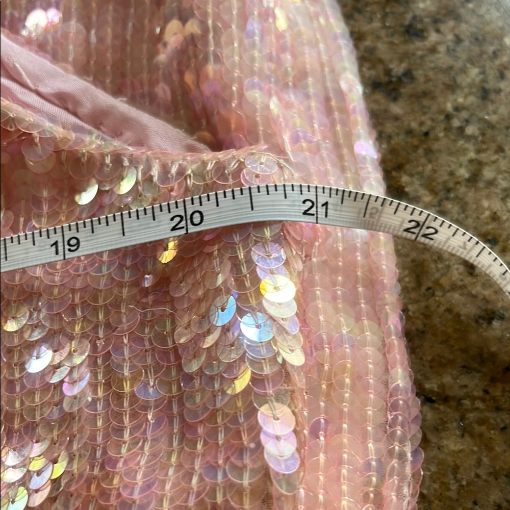 Pink Sequin Cocktial Dress with beaded Detail perfect for Special Occacion - Picture 9 of 16